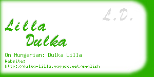 lilla dulka business card